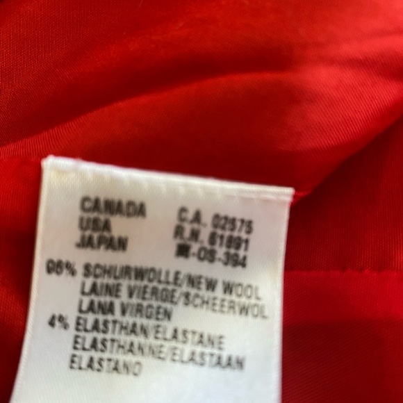 Escada 2-Piece Wool Blend Red Stitching Blue & Red  Style Skirt Suit 36 Size 6 - Picture 11 of 14